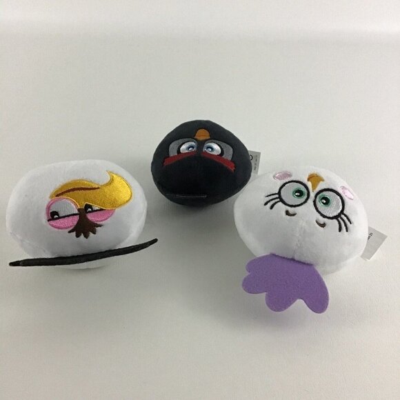 Angry Birds Burger King Matilda Bomb Eagle Plush Stuffed Animal Toy 3pc Lot 2021 - Picture 6 of 6